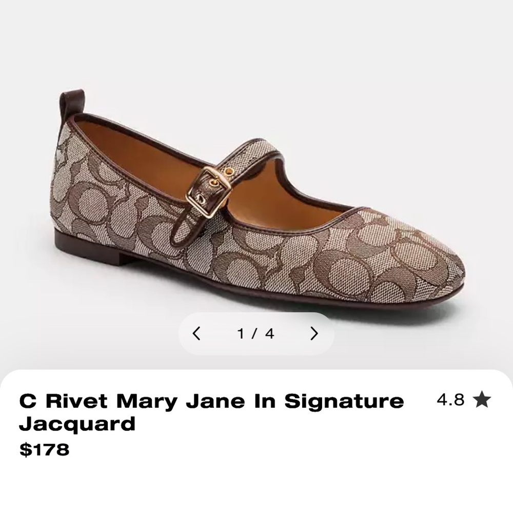 C Rivet Mary Jane in Signature Jacquard